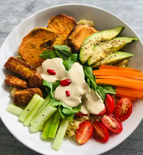 Vegetable sticks on a plate